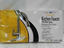 Single-Handle Pull-Down Sprayer Kitchen Faucet w/ Handle - Nickel by EZ-FLO