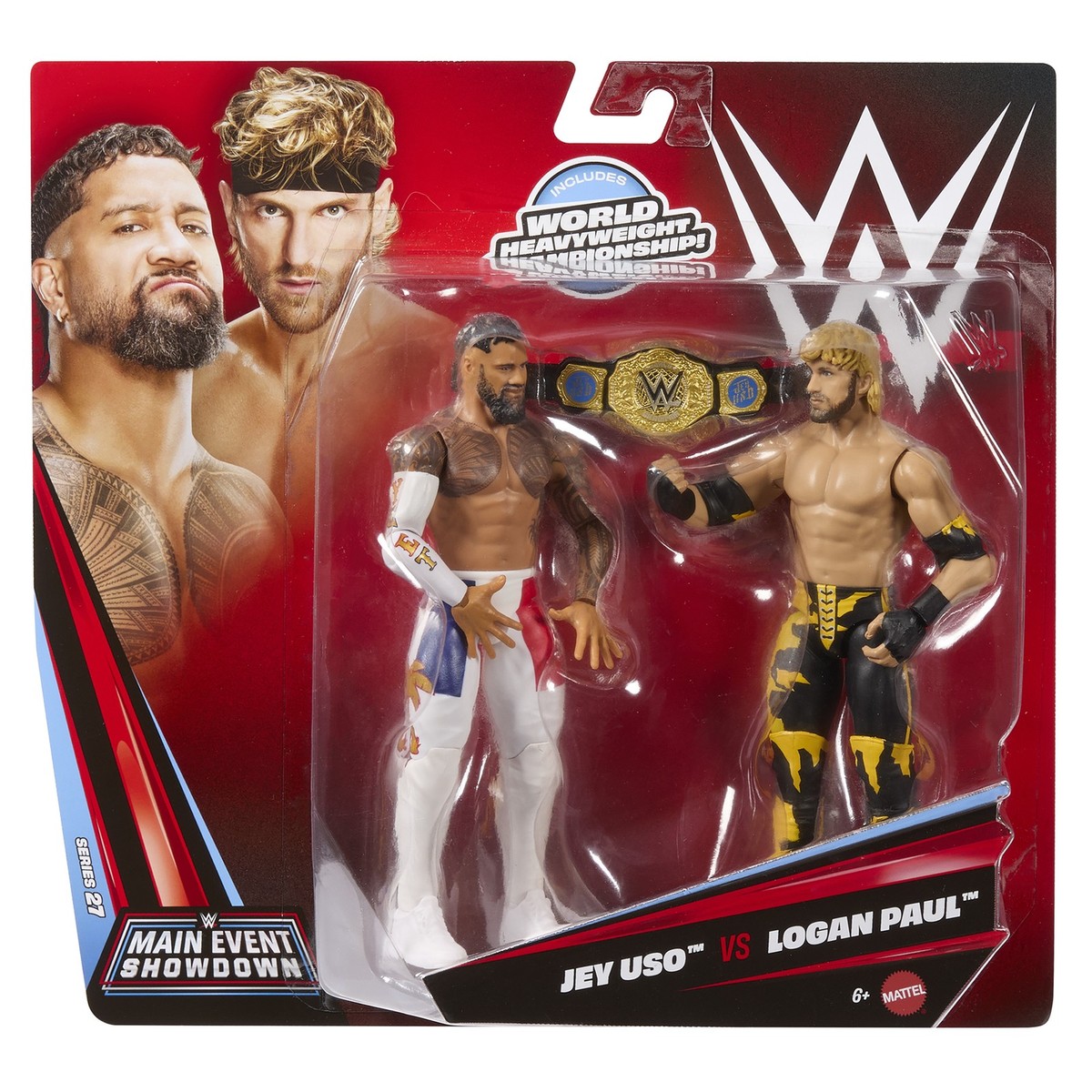 Jey Uso & Logan Paul - WWE Main Event 2-Packs 27 Toy Wrestling