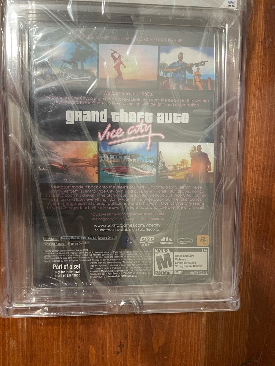 GRAND THEFT AUTO Vice City PlayStation PS2 2006 WATA 9.4 A++ GTA 3 III