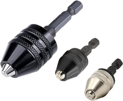 Drill Bit Adapter with 1/4 Hex Shank - 3Pcs Small Drill Chuck Extension for Impa