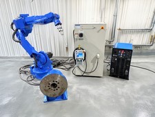 Motoman EA1900 Welding Robot  Miller Auto Axcess 450 Welder Headstock Positioner