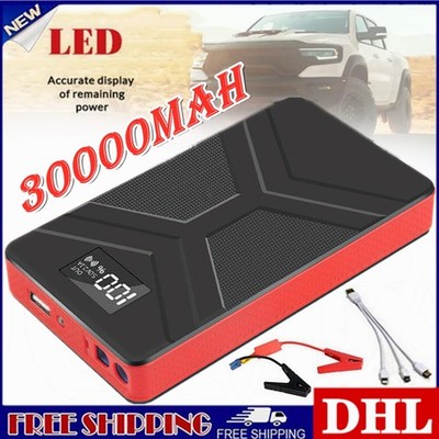 30000MAH 800A POWERBANK AUTO KFZ STARTHILFE JUMP STARTER EMERGENCY POWERBANK PKW