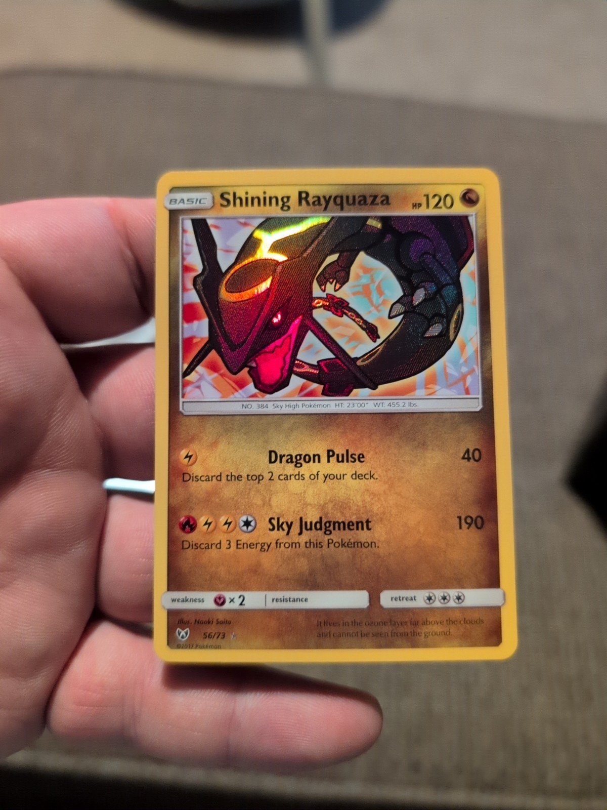 Shining Rayquaza 56/73 Shining Legends Holo NM