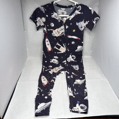 Bums And Roses  Need Space  Romper, 18-24 Months, Robots & Rockets