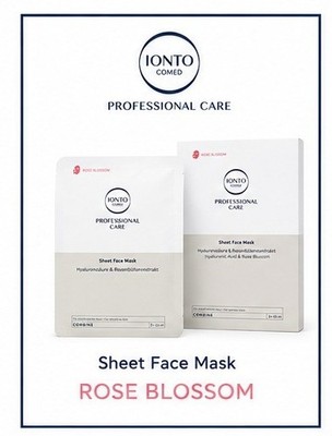 IONTO-COMED Professional Care Sheet Face Mask Rose Blossom   3 Tuchmasken