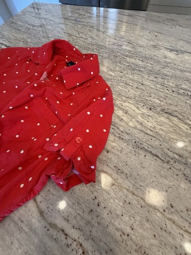 gloria vanderbilt Blouse Polkadot Size M Red - Picture 2 of 10