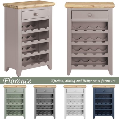 Florence Sideboard Wine Rack Cabinet Cupboard 16 Bottle with Drawer  ASSEMBLED UK