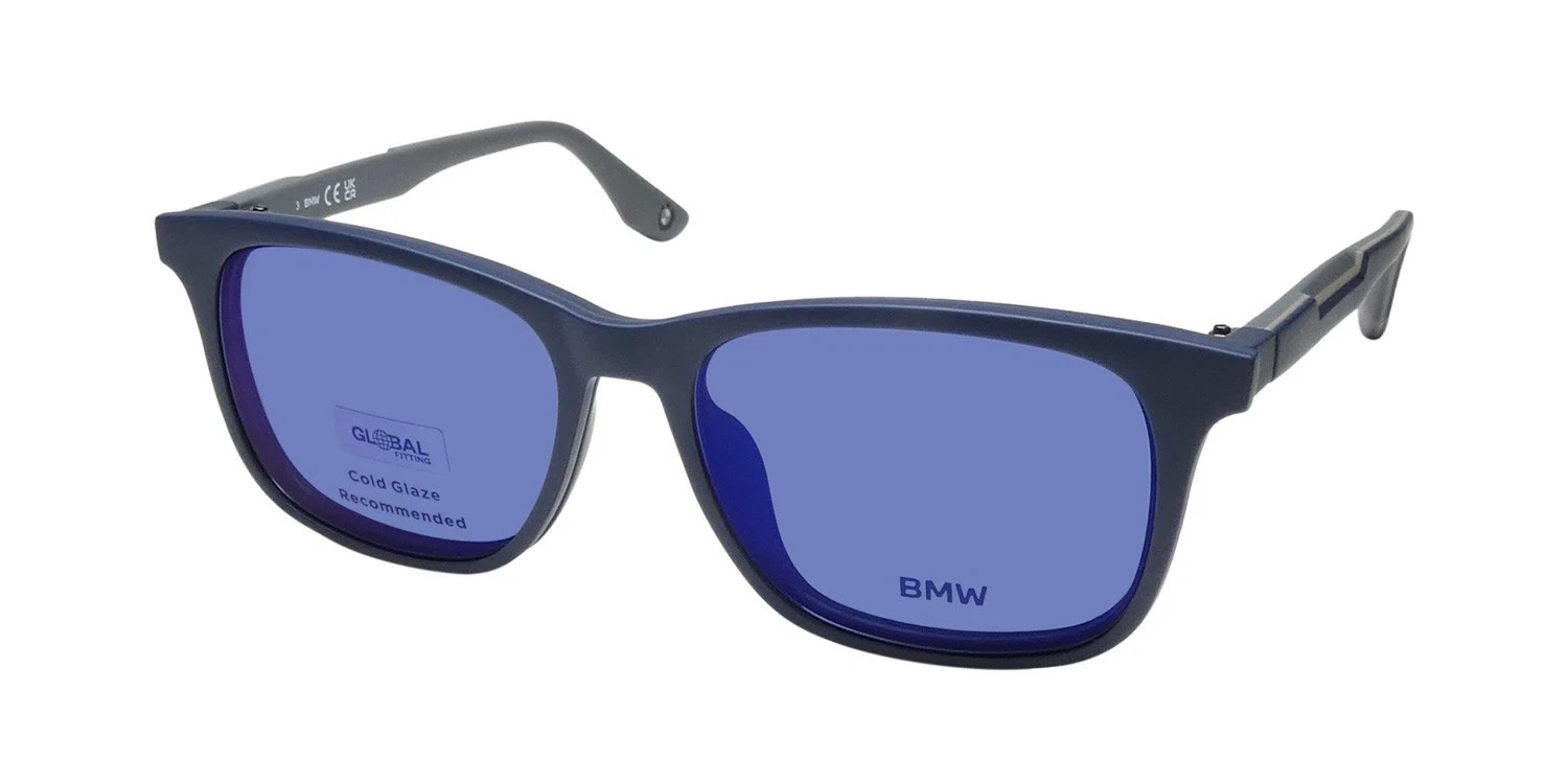 BMW BW5006-H 091 Matte BluePlastic Clip On Optical Eyeglasses Frame 53-16-145 28590₽