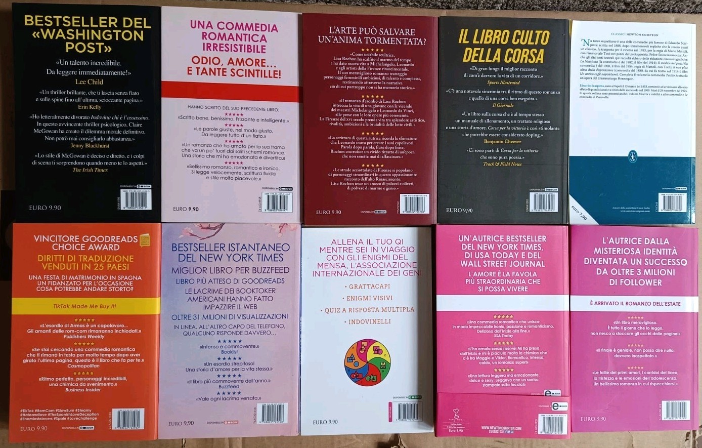 Lotto 10 Libri Newton Compton Copertina Morbida Titoli Visibili in Foto MD/7 foto 2