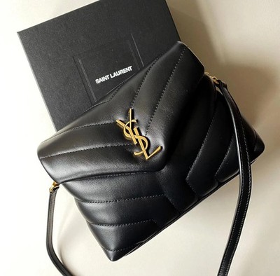 Saint Laurent Loulou Schultertasche Toy Schwarz Leder
