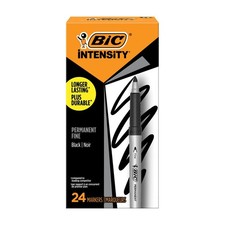 BiC Intensity Fine Point Permanent Markers 24-Count Black