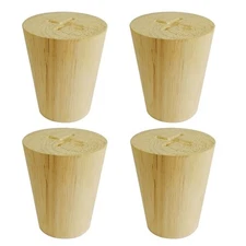 50x35x60mm Wooden Furniture Legs Cone Shaped Wooden Feets for Cabinets Sofa T...