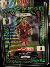 2026 Panini Prizm x Monopoly World Cup Eden Hazard 4 Corners Green Wave #66