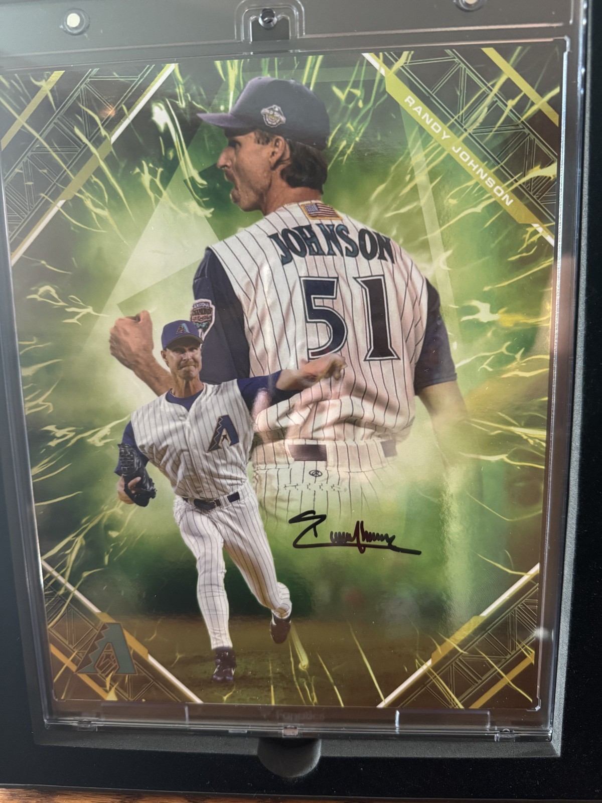 5枚限定！ 直書きサイン！ Randy Johnson 2016 Topps High Tech レッド 