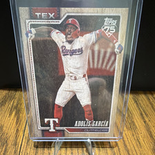 Topps 2023 Series 1 Adolis García Texas Rangers Wood Parallel /25 #318