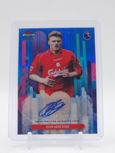 JOHN ARNE RIISE 2025-26 TOPPS FINEST AUTO BLUE REFRACTOR /99 #FA-RI FC Q7849