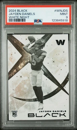 2024 Panini Black White Night Jayden Daniels #WNJDS PSA 9