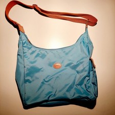Longchamp Le Pliage Nylon Crossbody Hobo/Shoulder Bag Ocean Blue 