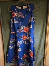  Blue Floral Print Capsule Dress - Size 14 - Perfect for Summer/Occasion