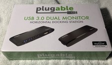 PLUGABLE USB 3.0 Dual Monitor Horizontal Docking Station UD-3900H New/ Sealed