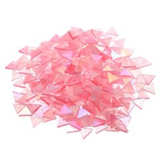 200g Stained Glass Mosaic Triangle Bright Pink Glass Mosaic Tiles Bulk
