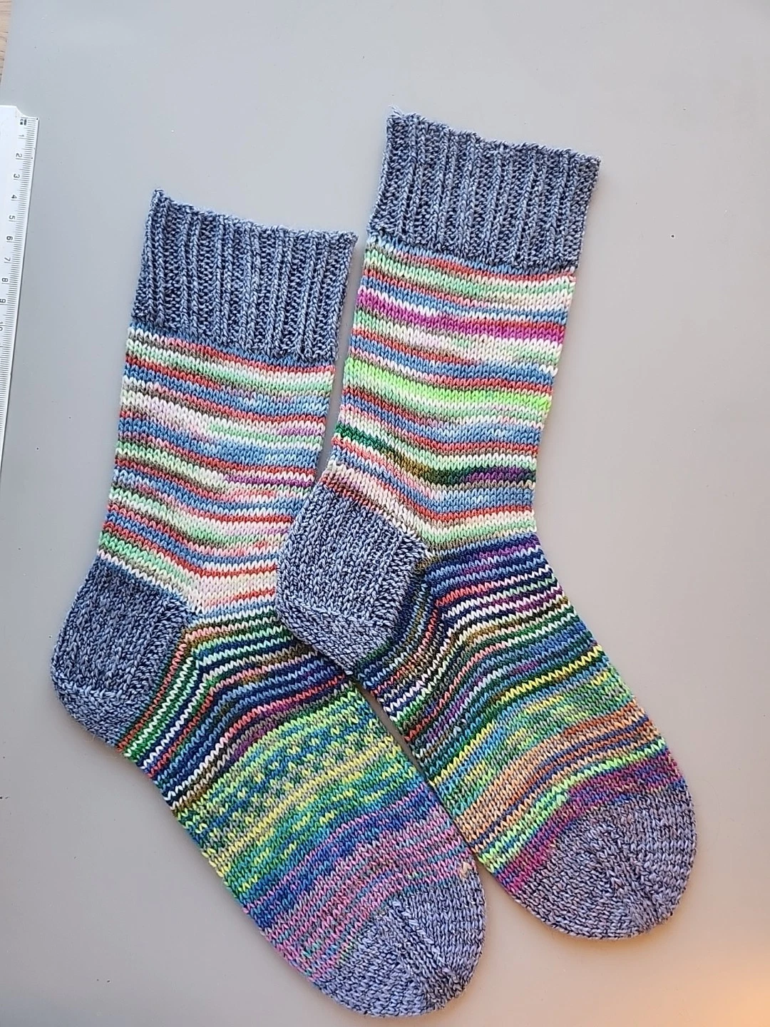 Hand Knitted Wool Socks Size 4-6 #132
