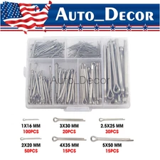 230 PCS Cotter Pins Assortment Kit 304 Stainless Steel Split Pin