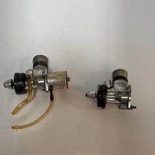 Lot of 2 Vintage Cox .049 Glow Plug Model Airplane Engines - Used/Untested Parts