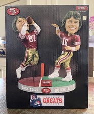 JOE MONTANA & DWIGHT CLARK San Francisco 49ers Legends THE CATCH Bobblehead NIB!