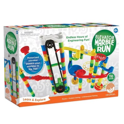 MindWare 110 Piece Elevator Marble Run Problem Solving 3-Dimensional Thinking