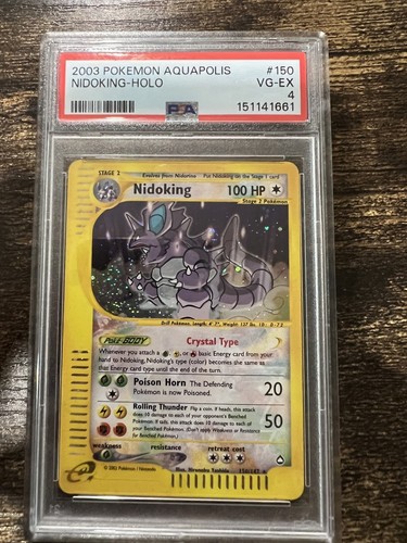 2003 Pokemon Aquapolis Nidoking Holo #150 PSA 4 VG-EX