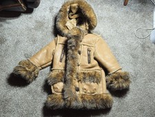 Size 10 Jordan Craig Black Label Shearling Coat Kids