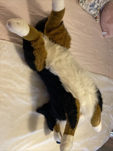 Vintage Prima E&J Classic Plush Bernese Mountain Dog Huge 27" Brown Black Puppy - Picture 6 of 6
