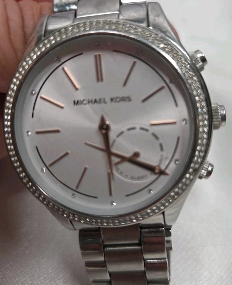 Michael Kors Slim Runway Stainless Steel Bracelet Hybrid Smartwatch MKT4004 READ - Image 2 of 4