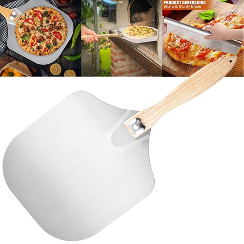 12 Inch Pizza Peel Oven Aluminium Foldable Wood Handle and Pizza paddle - Picture 5 of 16