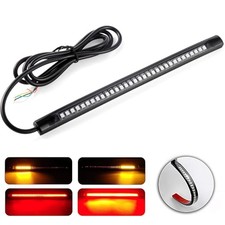 Universal 8" Flexible LED Light Strip with Tail Brake Stop Turn Signal Rear