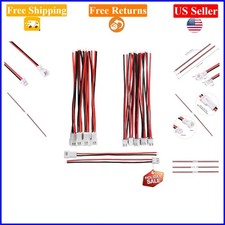 10 Pairs Micro JST 1.25mm 2 Pin Male Female Connectors with 8cm Wire