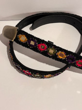 Chico's Beaded Belt with Mirror Accents Women's Sz M/L Made in India 1  