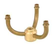 B&P Lamp® Solid Brass 3-Arm Cluster Body