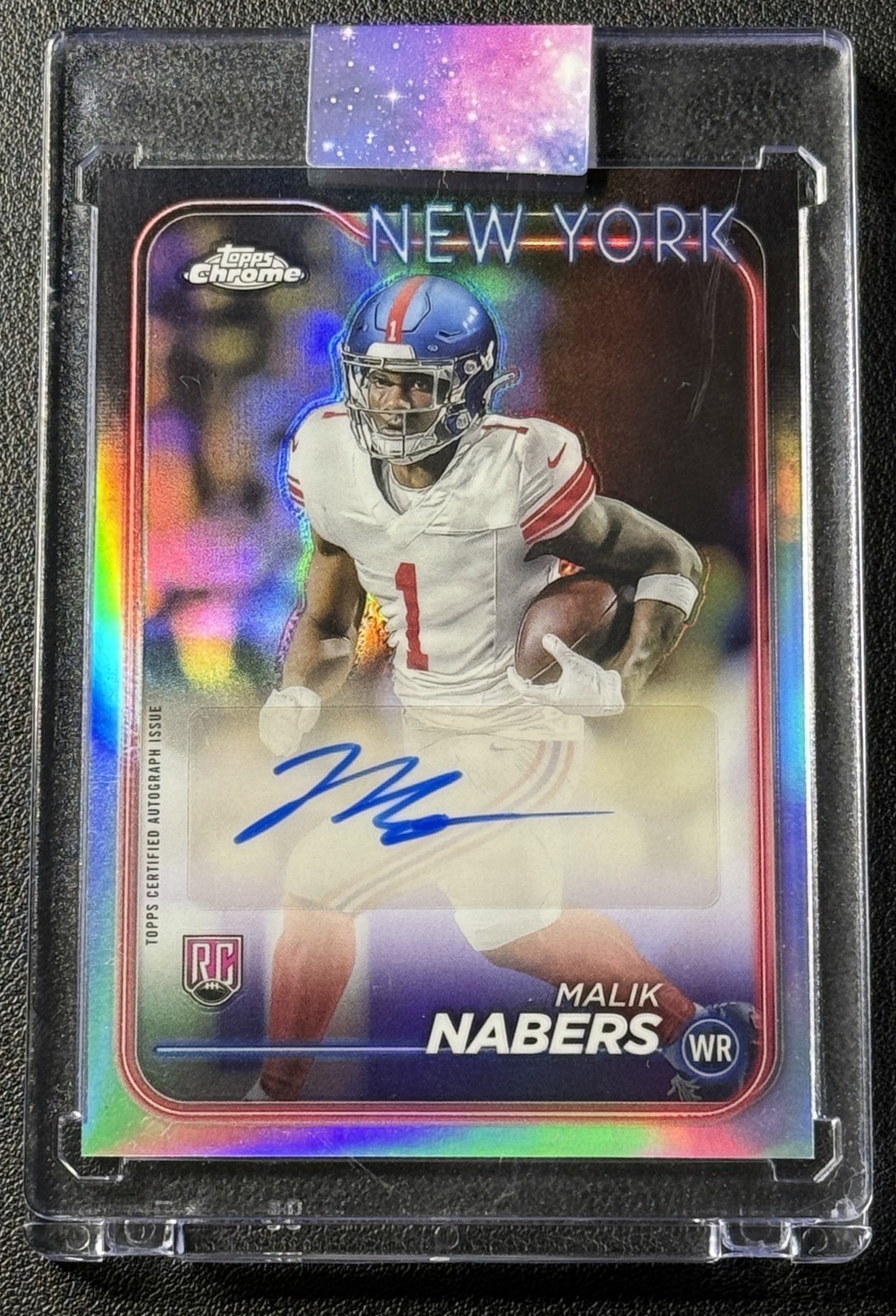 MALIK NABERS 2024 TOPPS CHROME ROOKIE AUTO RC VARIATION REFRACTOR AUTOGRAPH
