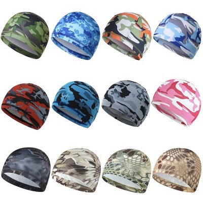 12 Pieces Cooling Skull Caps for Women Men Cycling Running Sports Beanie Hat ...