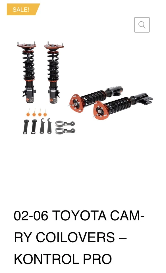 Kit de suspensión Ksport Coilovers Racing CTY040-KP 02-06 Toyota Camry Lexus ES300 Foto 4 de 4