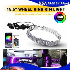 Rgb Wheel Ring Lights Led Light For Car Truck Rim Lights Bluetooth App 15.5inch Rgb Wheel Ring Lights Led Light For Car Truck Rim Lights Bluetooth App 15.5inch