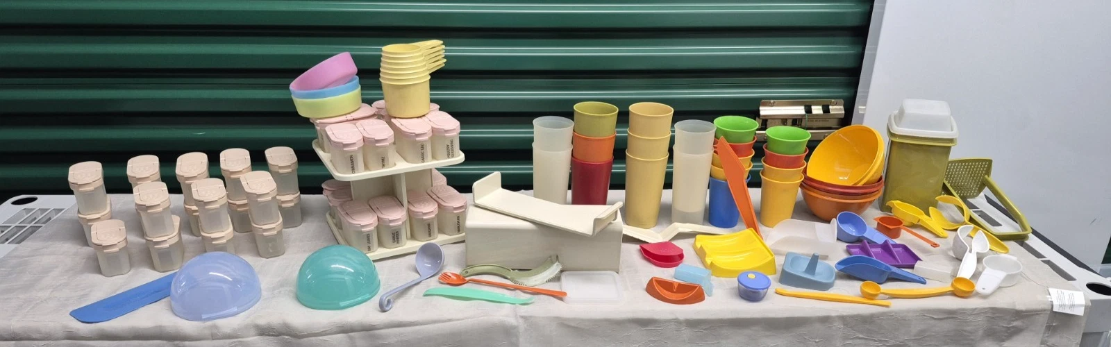 Vintage Tupperware Lot Tumblers Bowls Storage Spice Carousel Utensils 135+
Opens in a new window or