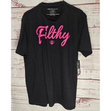 Baseball Lifestyle 101 Adult Size Large Filthy Tee Black Pink Graphic Tee NEW