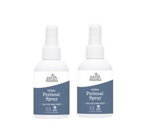 (2) Earth Mama Herbal Perineal Spray 4 FL Oz/120 ml 08/2027 Natural Witch Hazel/