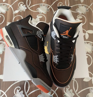 Nike Air Jordan 4 Black Metallic Orange Grey 42