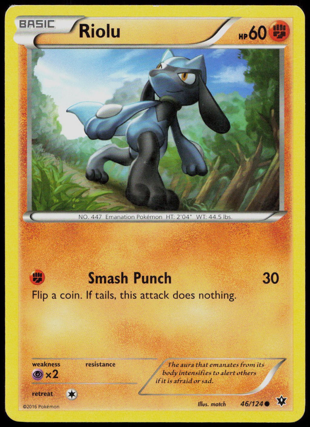 Riolu 46/124 XY - Fates Collide Non-Holo Pokemon TCG