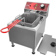 NEW! EGGPITKO Stainless Steel Commercial 120V Electric Deep Fryer Model EGEF-12L