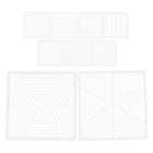 9pcs Hollow Painting Stencils Craft Journal Notebook Tool (Random Color)